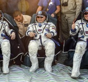 Ο "δικός" μας αστροναύτης Γιουρτσίχιν με Γουίτσον & Φίσερ επέστρεψαν στη γη 