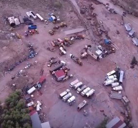 Βίντεο drone: Η επόμενη μέρα της τραγωδίας - Συνταρακτικές εικόνες από την Μάνδρα 