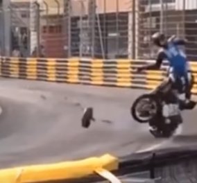 Βίντεο που σοκάρει: Η μοιραία πρόσκρουση του μοτοσικλετιστή που έχασε τη ζωή του στη πίστα του Μακάου! 