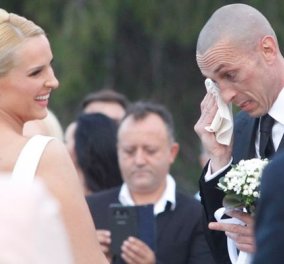 «Λύγισε» ο Μπρούνο Τσιρίλο στον γάμο του με την Έλενα Ασημακοπούλου (ΦΩΤΟ)