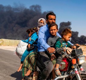 Συρία: Η τουρκική επίθεση έχει προκαλέσει τον εκτοπισμό 300.000 ανθρώπων (φωτό)