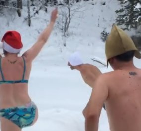 Αυτό το βίντεο από τη Σιβηρία θα σας κόψει την ανάσα- Από την καυτή σάουνα βούτηξαν στους -12 βαθμούς με τα μαγιό τους οι τολμηροί κολυμβητές!