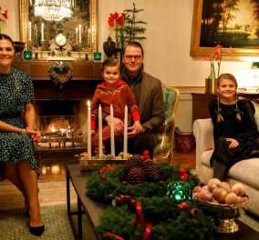 Χριστούγεννα στο Παλάτι της Σουηδίας: Η πριγκίπισσα Victoria με τον ωραίο σύζυγο, τα παιδιά  & τον σκύλο τους (φωτό)
