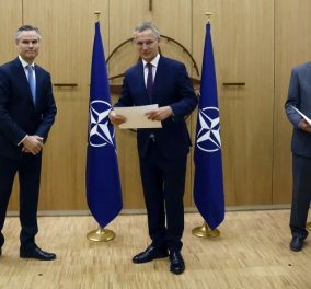 Ιστορική στιγμή: Η Σουηδία και η Φινλανδία κατέθεσαν επισήμως αίτημα ένταξης στo NATO - Γ. Στόλτενμπεργκ: ''Έγινε σε μια κρίσιμη περίοδο για την ασφάλειά μας''