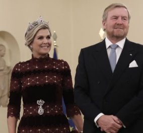 Ελληνικούς οίκους διάλεξε η βασίλισσα Μάξιμα της Ολλανδίας: Με Zeus+Dione το πρωί, με Costarellos το βράδυ στο επίσημο δείπνο (φωτό)