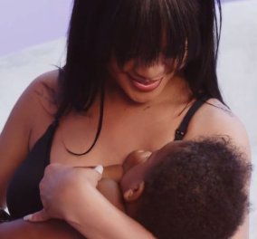 Ριάνα: Το βίντεο στο Instagram που τη δείχνει να θηλάζει τον γιο της & να διαφημίζει τα ανάλογα σουτιέν της εταιρείας της 