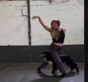 Νεαρή γυναίκα χορεύει με "παρτενέρ" τον σκύλο της και γίνεται viral στο TikTok - Στον ρυθμό της μουσικής ο τετράποδος φίλος της
