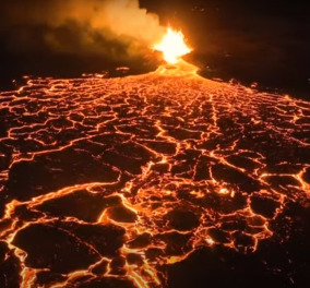 Εντυπωσιακές εικόνες από drone: Σιντριβάνια λάβας από το ηφαίστειο της Ισλανδίας - Για μήνες θα ρέουν τα πύρινα ποτάμια (βίντεο)