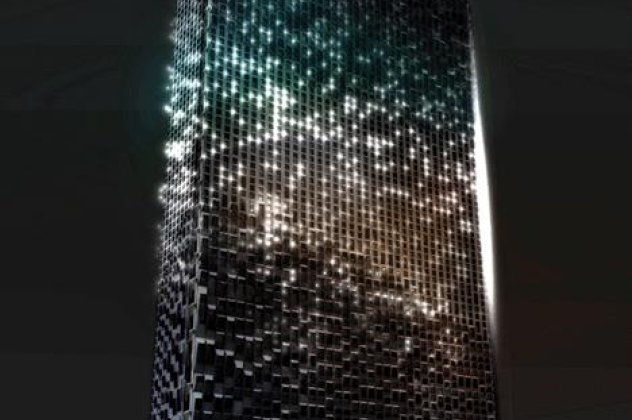 Ουάου ! Δείτε αυτό τον ουρανοξύστη  που η responsive πρόσοψη του αναβοσβήνει με εντυπωσιακό  lightshow το βράδυ και το πρωί ρυθμίζει την θερμοκρασία του κτηρίου ! Προχώ! (φωτο) - Κυρίως Φωτογραφία - Gallery - Video
