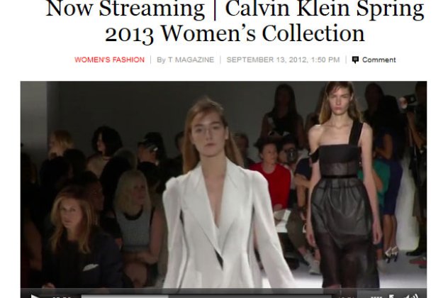 Βίντεο για κυρίες ONLY: Calvin Klein στη Νέα Υόρκη για την άνοιξη 2013 - Κυρίως Φωτογραφία - Gallery - Video