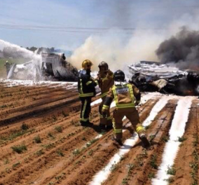 Τραγωδία στην Ισπανία - Συνετρίβη στρατιωτικό αεροσκάφος στην Σεβίλλη - Νεκροί όλοι οι επιβαίνοντες 
