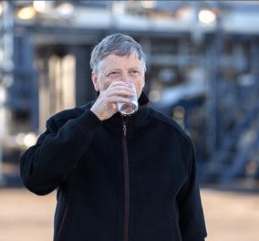Ο Μπιλ Γκέιτς πίνει ένα ποτήρι νερό που πριν 5 λεπτά ήταν ανθρώπινo περίττωμα - Η απίστευτη εφεύρεση Janicki Omniprocessor 