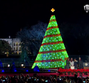 Άναψαν το χριστουγεννιάτικο δέντρο στον Λευκό Οίκο - Την αντίστροφη μέτρηση ο Μπάρακ, τα παραμύθια στα παιδιά η Μισέλ! (φωτό & βίντεο) - Κυρίως Φωτογραφία - Gallery - Video