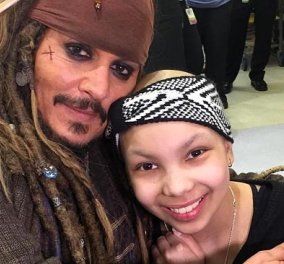 Ο Johnny Depp κάνει  διάλειμμα από τα γυρίσματα για να κάνει έκπληξη στο Παιδικό Νοσοκομείο ως Jack Sparrow
