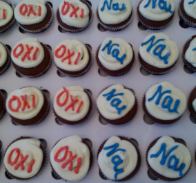 Δημοσιογράφος κερνάει cupcakes με “Ναι” και “Όχι”- Διαλέξτε‏ - Κυρίως Φωτογραφία - Gallery - Video
