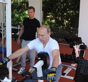 Πούτιν - Μεντβέντεφ: Η φωτογράφιση τους μαζί & στην γυμναστική κάνει το γύρο του κόσμου - Κυρίως Φωτογραφία - Gallery - Video