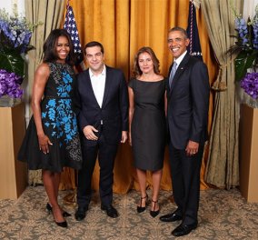 Δείτε τη φωτογραφία του ζεύγους Τσίπρα με τους Ομπάμα - Ο Αλέξης & η Μπέτυ δίπλα στον Μπαράκ & την Μισέλ  - Κυρίως Φωτογραφία - Gallery - Video