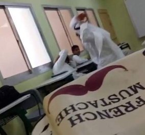 Βίντεο: Δάσκαλος χτυπά με όλη του τη δύναμη μαθητή μέσα στην τάξη σε σχολείο του Ντουμπάι  