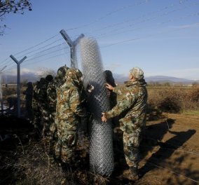 Οι Σκοπιανοί άρχισαν να στήνουν μεταλλικό φράχτη στα σύνορα με την Ελλάδα  - Κυρίως Φωτογραφία - Gallery - Video