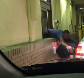 Βίντεο: Πήγε για φαγητό σε drive through εστιατορίου της McDonalds αλλά έφαγε αλύπητο ξύλο  