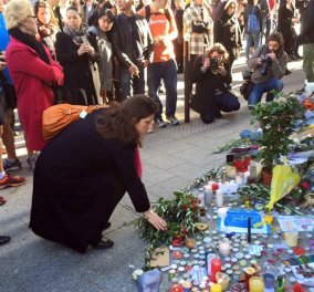 Η Ζωή Κωνσταντοπούλου απότισε φόρο τιμής στον τόπο του μακελειού στο Παρίσι - Φωτογραφίες της από το FB  
