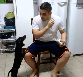 Βίντεο: Ο νεαρός Ισπανός βρήκε την λύση για να δώσει φάρμακο στο σκύλο του - Δοκιμάστε το 