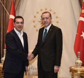 Τσίπρας στον Ερντογάν: " Άμα λύσεις το Κυπριακό, θα φορέσω την γραβάτα που μου κάνεις δώρο" - Το Βασιλικό δείπνο  