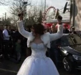 Σέρβα νύφη έριξε τόσες μπαλωθιές στον αέρα όσο καμιά άλλη ποτέ: Δείτε την πιστολέρο  