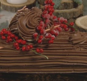 Την καλύτερη συνταγή για Χριστουγεννιάτικο κορμό σοκολάτας μας δίνει ο Στέλιος Παρλιάρος - Δείτε το βίντεο