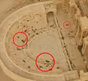 Συγκλονιστικό: Ρωσικό drone πέταξε πάνω από την Παλμύρα - Το αρχαίο θέατρο είναι γεμάτο αίματα από τις εκτελέσεις