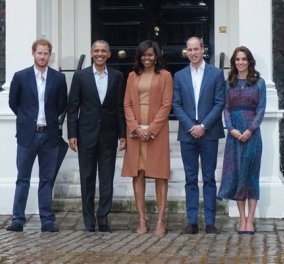 Το ζεύγος Ομπάμα στο παλάτι του Κένσινγκτον – Η υποδοχή από Γουίλιαμ, Χάρι και Κέιτ Μίντλετον