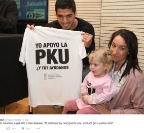 Δάκρυσε ο «σκληρός» της Μπαρτσελόνα, Λουίς Σουάρες, για το μικρό κοριτσάκι με νόσο PKU (βίντεο)  
