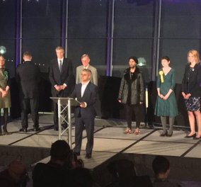 Ο εθνικιστής συνυποψήφιος γύρισε την πλάτη στον νέο μουσουλμάνο δήμαρχο του Λονδίνου, κατά την πρώτη ομιλία του!