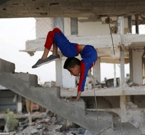 Γνωρίστε τον μικρό "Spiderman της Γάζας" - Ένας 12χρονος ακροβάτης που κλέβει καρδιές - Κυρίως Φωτογραφία - Gallery - Video