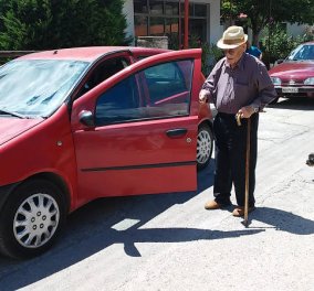 Κοζάνη: O κύριος Κωνσταντίνος παίζει τάβλι και οδηγεί αυτοκίνητο στα 101 του χρόνια   