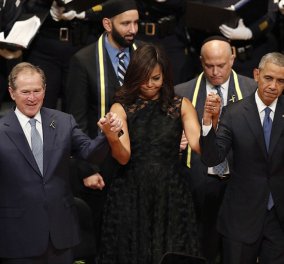 Βίντεο: Ο Τζορτζ Μπους χορεύει κατά την επιμνημόσυνη δέηση υπέρ των θυμάτων στο Ντάλας  