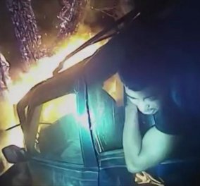 Βίντεο: Απίστευτη διάσωση επιβάτη από φλεγόμενο όχημα  - Κυρίως Φωτογραφία - Gallery - Video