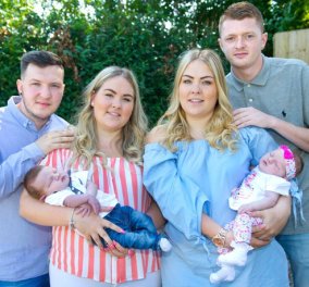 Story of the day: Οι 21χρονες δίδυμες Natalie και η Leanne Paulson γέννησαν την ίδια μέρα δύο υπέροχα μωρά  