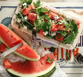 Η πριγκηπέσα- σαλάτα του Αυγούστου: Ντομάτα με φέτα και καρπούζι - Κυρίως Φωτογραφία - Gallery - Video