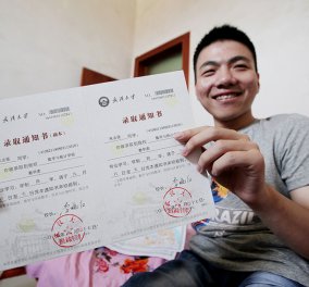 Ο Zhu αν και παράλυτος πέρασε στο Πανεπιστήμιο:  Το σκορ - ρεκόρ στις εισαγωγικές της Κίνας!