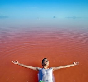 Στο Ιράν, η πράσινη λίμνη Ούρμια, έγινε κόκκινη (φωτό) Ένα θαύμα της φύσης που αξίζει να δείτε - Κυρίως Φωτογραφία - Gallery - Video