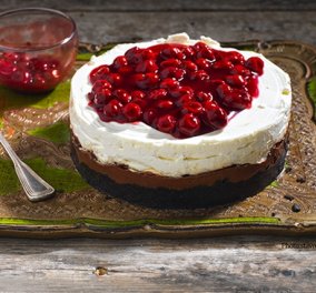 Απίθανο cheesecake με merenda και βύσσινο από την εκπληκτική μας Αργυρώ - Κυρίως Φωτογραφία - Gallery - Video