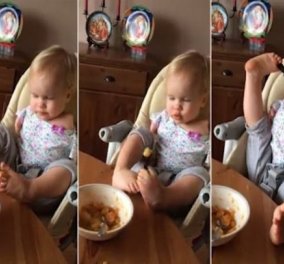 Βίντεο ημέρας: Κοριτσάκι που γεννήθηκε χωρίς χέρια τρώει μόνο του για πρώτη φορά - Κυρίως Φωτογραφία - Gallery - Video