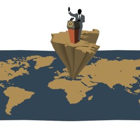 Εκπληκτικό το σκίτσο του Δημήτρη Χαντζόπουλου: Αναπαριστά στον παγκόσμιο χάρτη την σημασία επίσκεψης Ομπάμα - Κυρίως Φωτογραφία - Gallery - Video