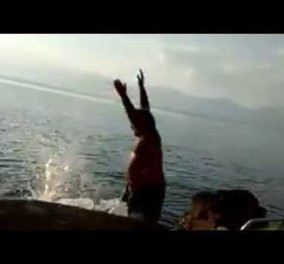 Πρέπει να το δείτε τώρα! Ακούει Βανδή, χορεύει ζεϊμπέκικο & πέφτει μερακλωμένος στην θάλασσα - Κυρίως Φωτογραφία - Gallery - Video