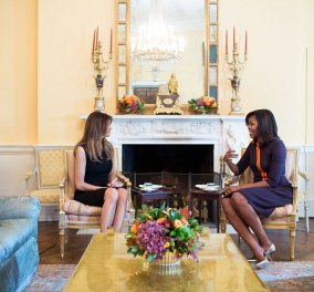 ''Μελένιες'' οι 2 κυρίες στον Λευκό Οίκο: Οι ''υψηλές'' Μέλανι Τραμπ & Μισέλ Ομπάμα μίλησαν για παιδιά και συζύγους - Κυρίως Φωτογραφία - Gallery - Video