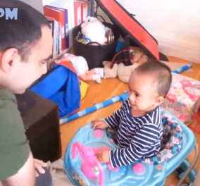 Ξεκαρδιστικές αντιδράσεις μωρών βλέποντας τον μπαμπά τους χωρίς μούσια - Video - Κυρίως Φωτογραφία - Gallery - Video