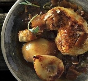 Ξετρελάθηκα με την συνταγή για κοτόπουλο με αχλάδια του Άκη Πετρετζίκη - Κυρίως Φωτογραφία - Gallery - Video