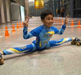 Ρεκόρ Guinness από το 9χρονο παιδί- θαύμα: Πέρασε με παγοπέδιλα κάτω από 146 μπάρες -Βίντεο - Κυρίως Φωτογραφία - Gallery - Video