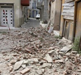 Λέσβος σεισμός: Ο εγκέλαδος ισοπέδωσε τη Βρίσα- Μία νεκρή - Οι προβλέψεις των σεισμολόγων (Φωτό-Βίντεο)